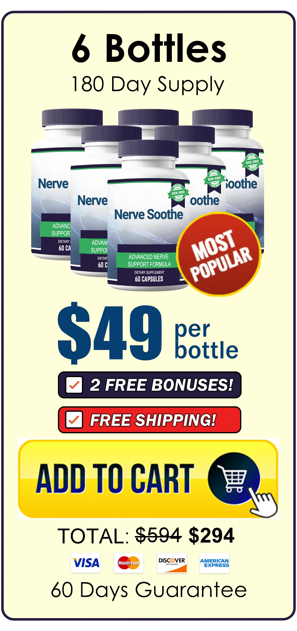 Nerve Soothe 6 bottle package